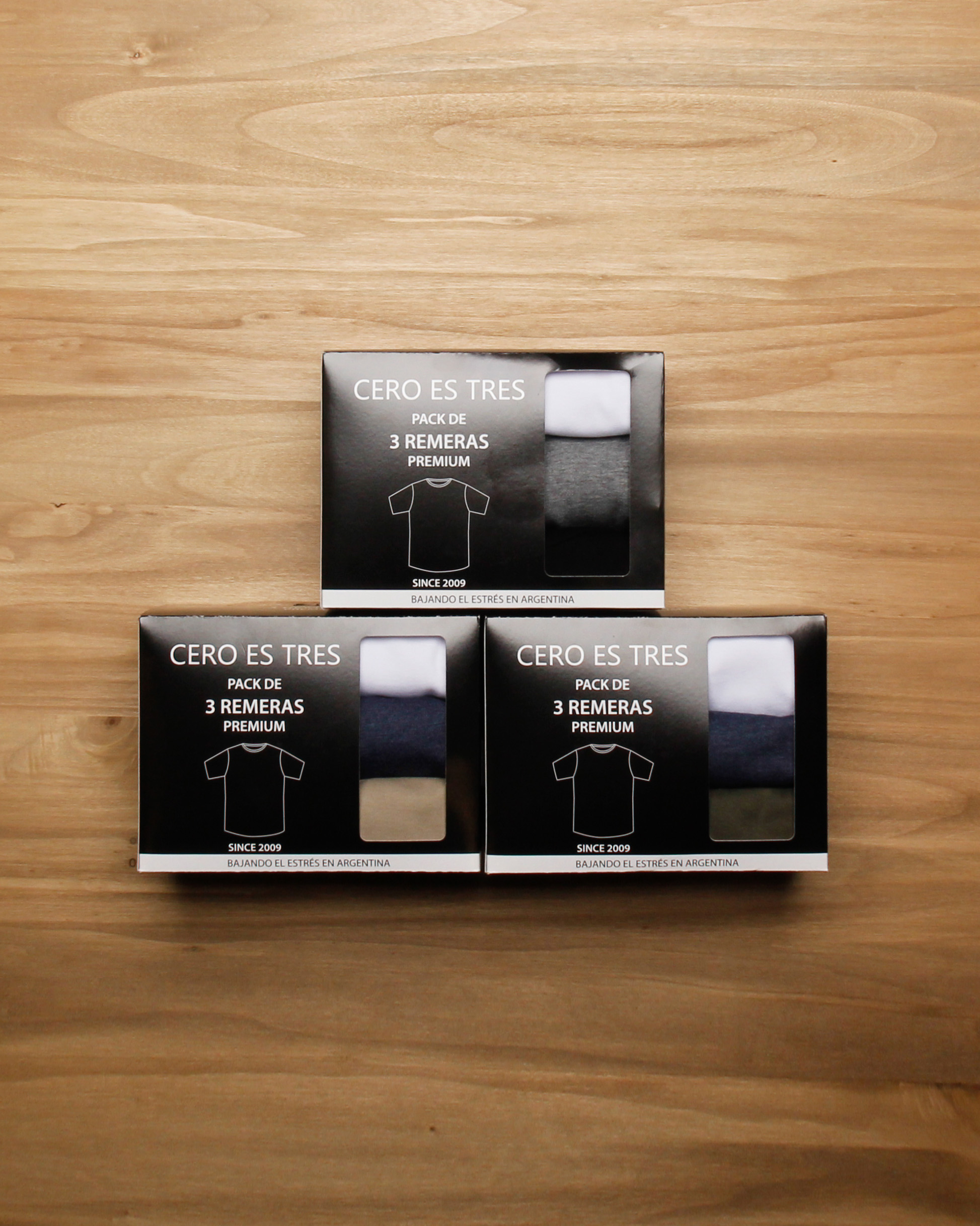 4001BACUNI - TRIPACK REMERA BASICA